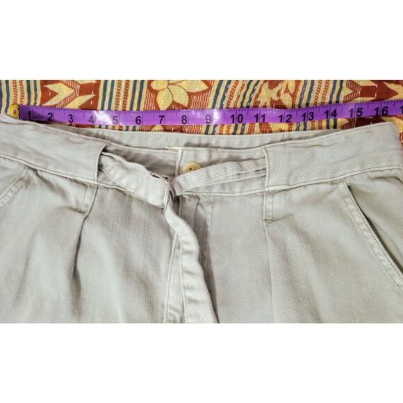 Free People We The Free Sadie Jeans Paper Bag Belted Waist Tapered Leg Sage 30 - Picture 9 of 13